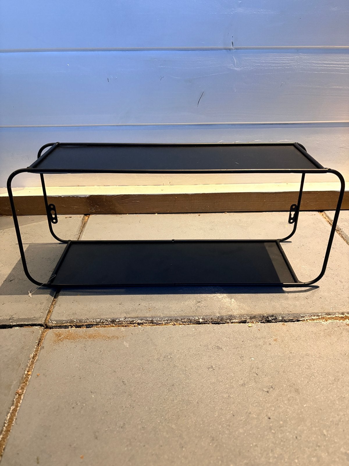 Set van 4 zwarte metalen wandplanken / boekenplanken, Huis en Inrichting, Ophalen of Verzenden, Zo goed als nieuw