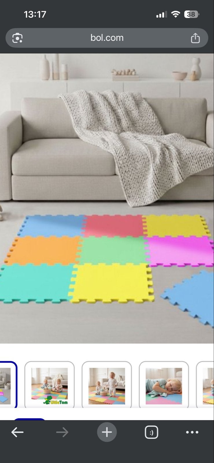 Kleurrijke puzzelmat voor kinderen - speelmat, Ophalen, Zo goed als nieuw