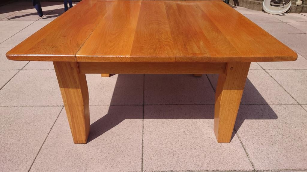 Eiken salontafel 80x80cm nieuw gelakt, Ophalen, Gebruikt, 50 tot 100 cm, 50 tot 100 cm