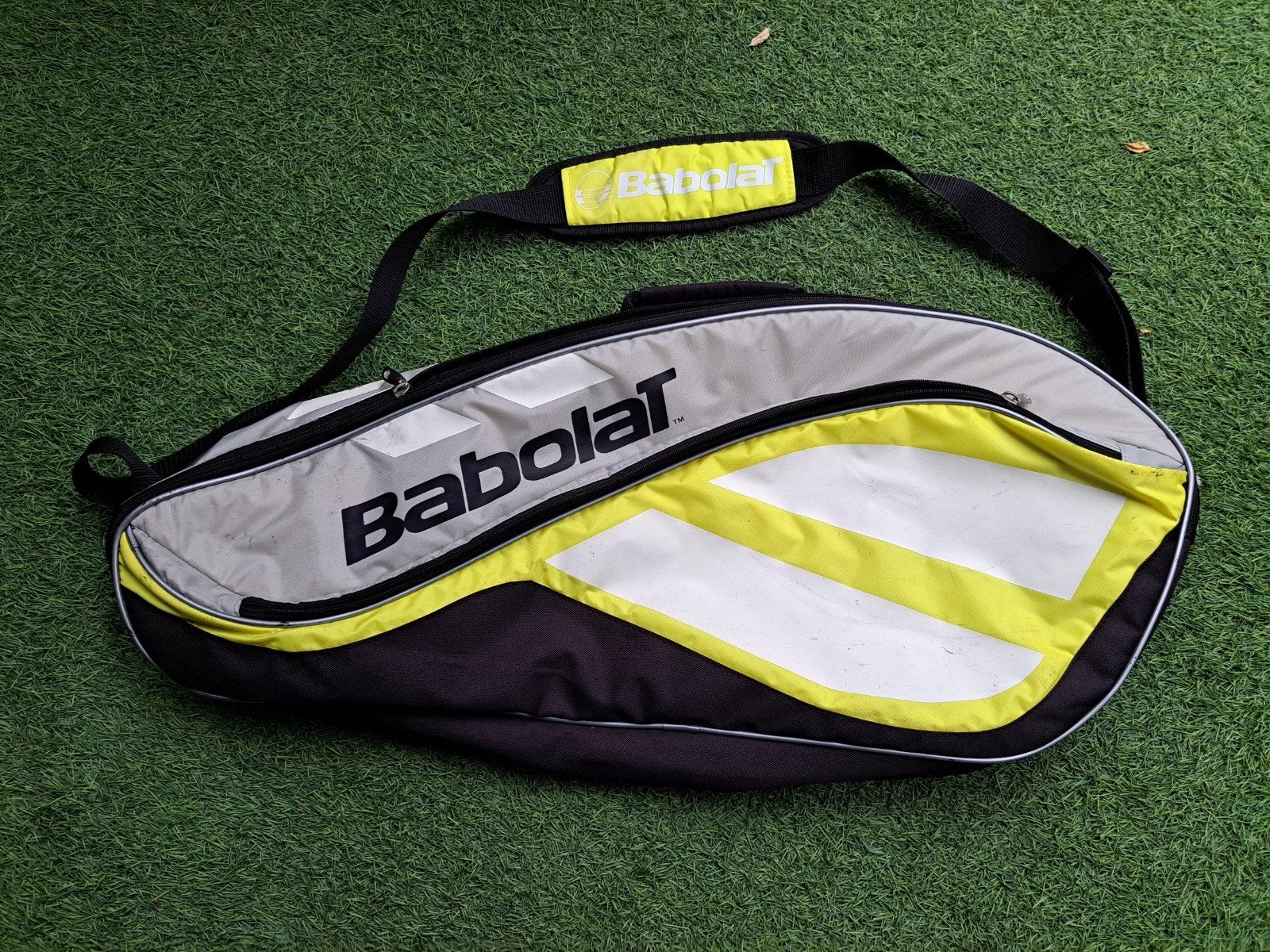 Babolat tennisracket 1-2 rackets draagtas geel-zwart, Ophalen of Verzenden, Gebruikt, Tas, Babolat