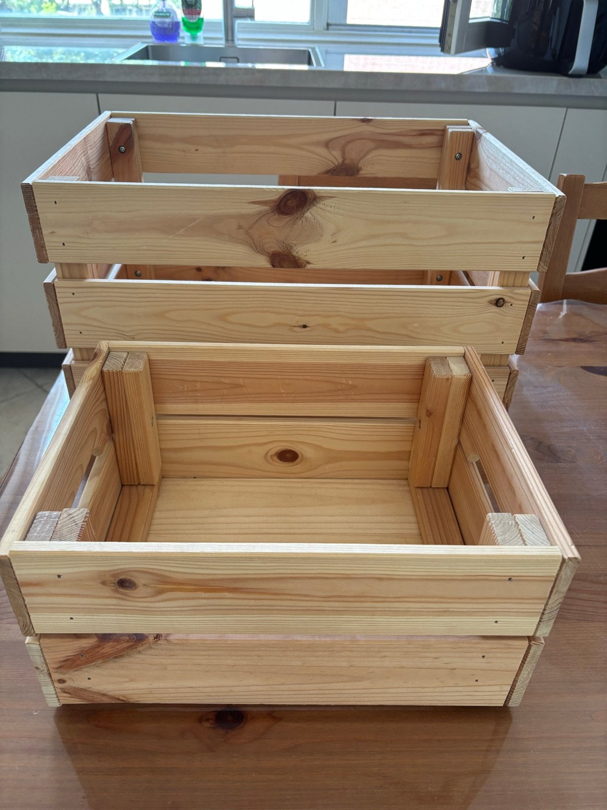 IKEA KNAGGLIG Houten Kist - Grenen 5 stuks, Doe-het-zelf en Verbouw, Kratten en Dozen, Ophalen, Minder dan 35 cm, Minder dan 50 cm