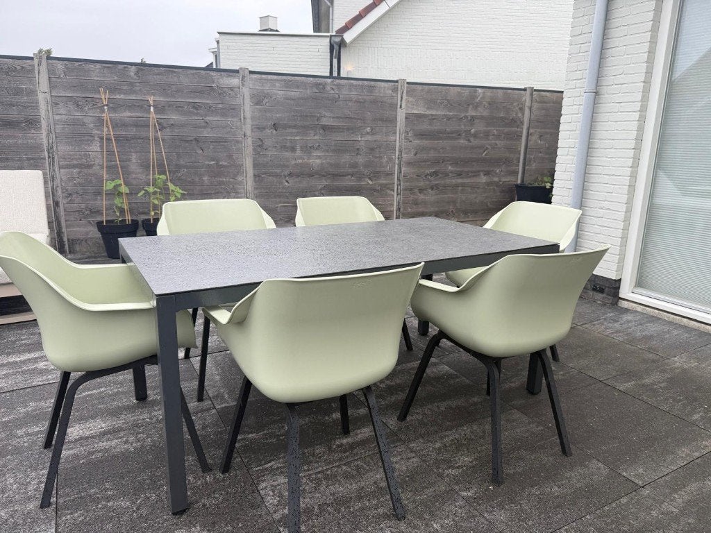 Hartman tuintafel 180x90, Ophalen, Gebruikt, Rechthoekig, Metaal
