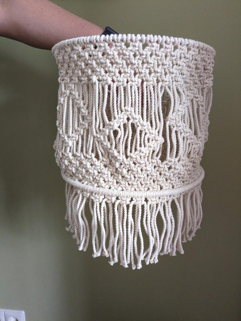 Handgemaakte Macramé Lampenkap - Boho Stijl, 25 tot 50 cm, Boho, Macramé, Handgemaakt, Rond, Nieuw