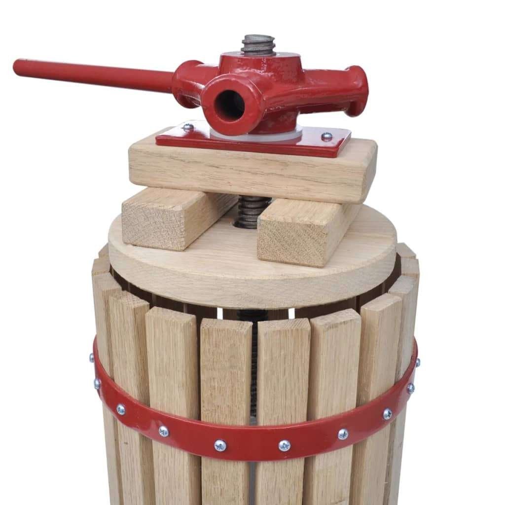 Fruitpers wijnpers juicer pers 6 Liter RVS GRATIS BEZORGD!, Overige typen, Verzenden, Hout, Nieuw