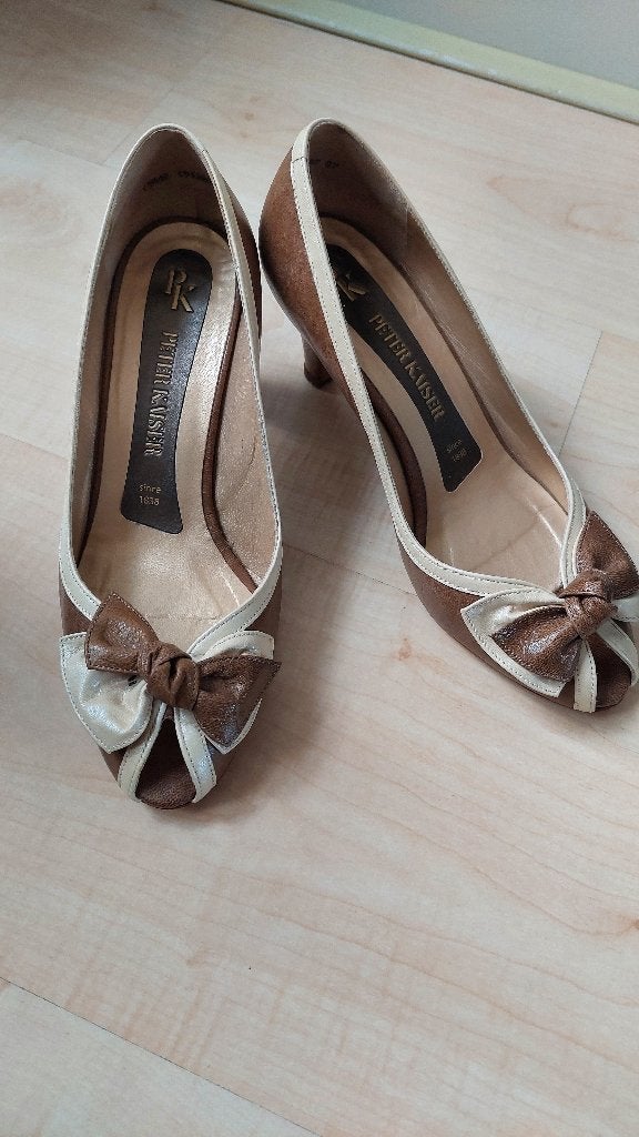 Peter Kaiser Pumps Vintage Schoenen Maat 5 1/2, Peter Kaiser, Pumps, Beige, Ophalen of Verzenden