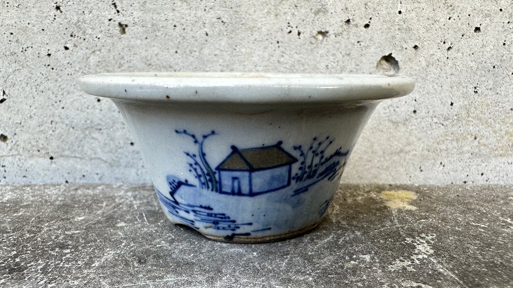 Japan | Bonsai schaal pot Ø7,5x3,5cm (5*), Tuin en Terras, Bloempotten, Zo goed als nieuw, Aardewerk, Minder dan 40 cm, Minder dan 25 cm