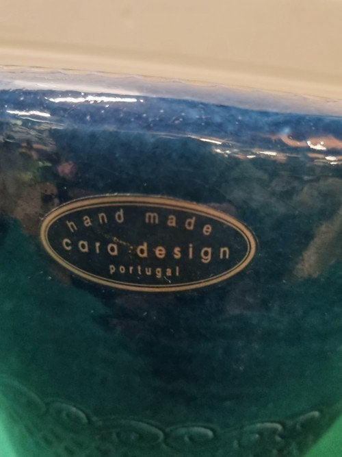 bloempot blauw cara disign hand gemaakt, Ophalen of Verzenden, 'T Olde Gre-j, Info@toldegrej.nl, Endepoelstraat 20f Didam