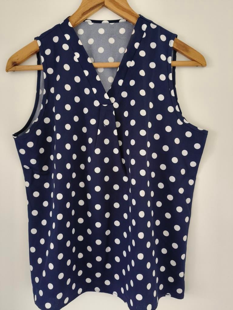 Mooie Top.  Nieuw.  Blauw/wit.  L, Ophalen of Verzenden, Nieuw, Blauw