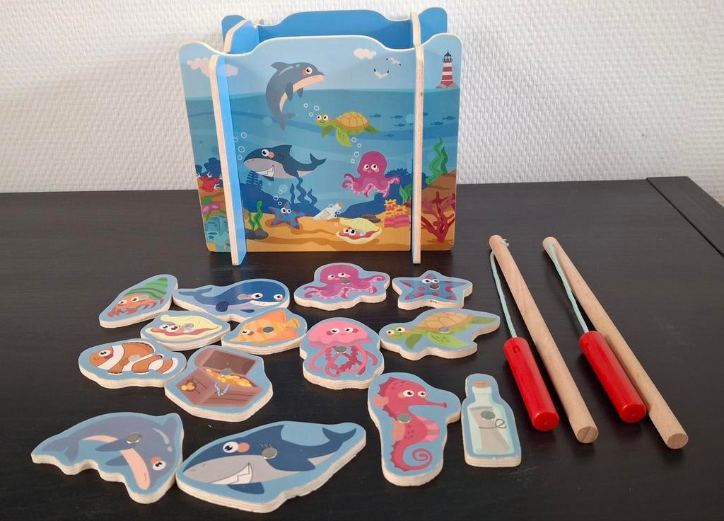 Playtive Houten Magnetisch Visspel - Educatief Speelgoed, Ophalen, Zo goed als nieuw