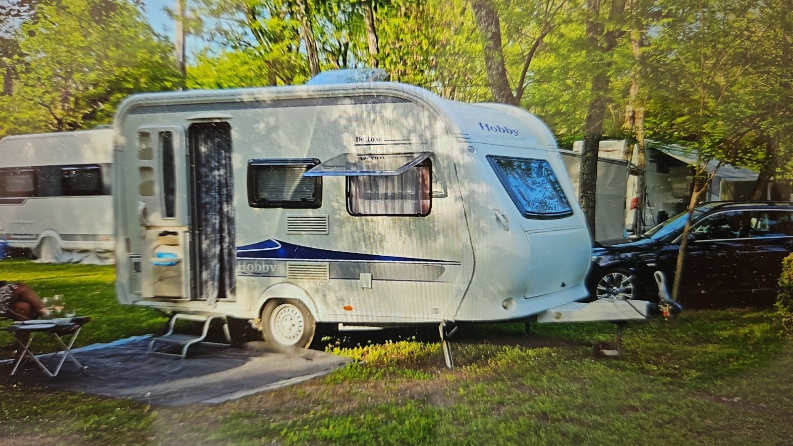 Hobby de Luxe 400 SF, 2010, 4 pers. met mover, compleet, Caravans en Kamperen, Caravans, Hobby, Treinzit, Particulier, 4 tot 5 meter