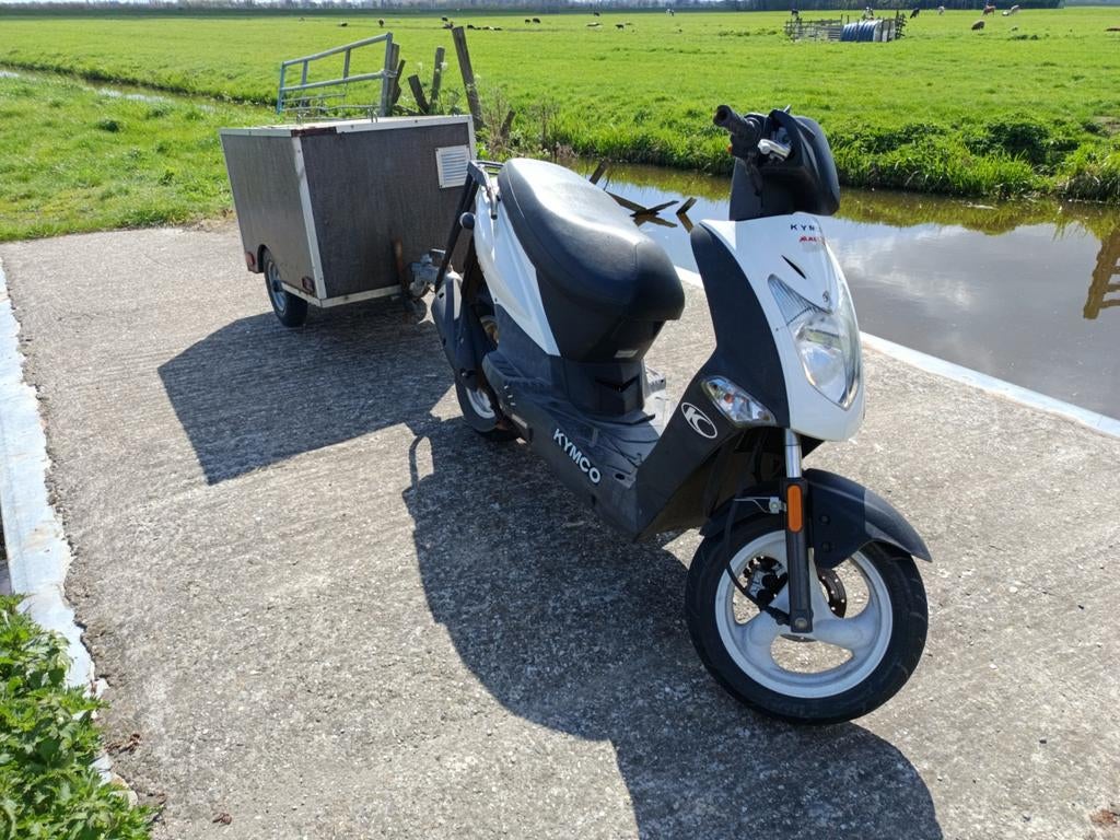 Kymco Agility 50 scooter met visaanhangwagen, Ophalen of Verzenden