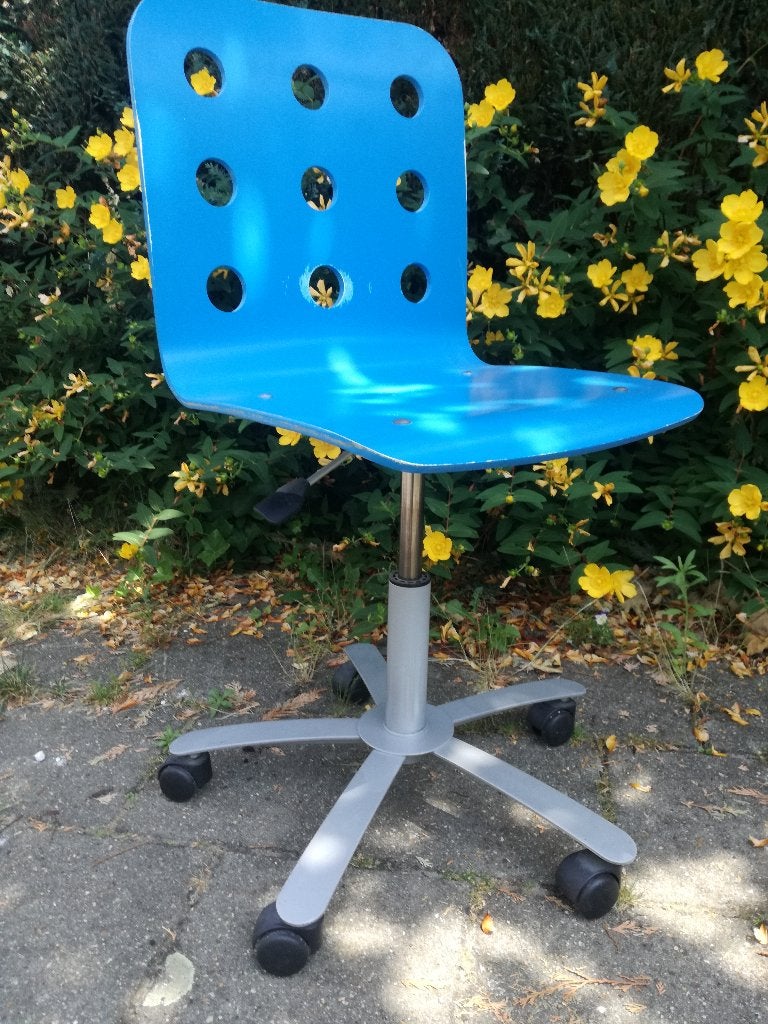 Bureaustoel, Ophalen, Gebruikt, Blauw, Bureaustoel