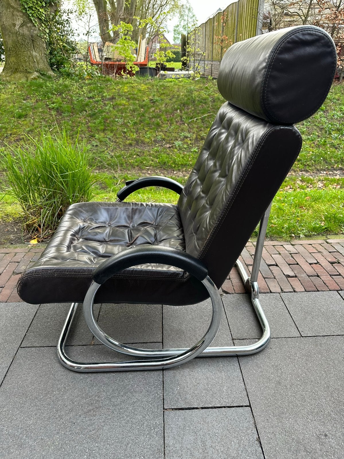 Herman Miller Lounge Chair - Vintage Design, Huis en Inrichting, Gebruikt, Leer, Ophalen of Verzenden, Midcentury