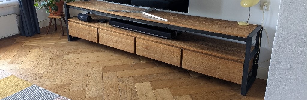 TV meubel dBodhi extra breed, Ophalen, Gebruikt, 200 cm of meer, Overige houtsoorten