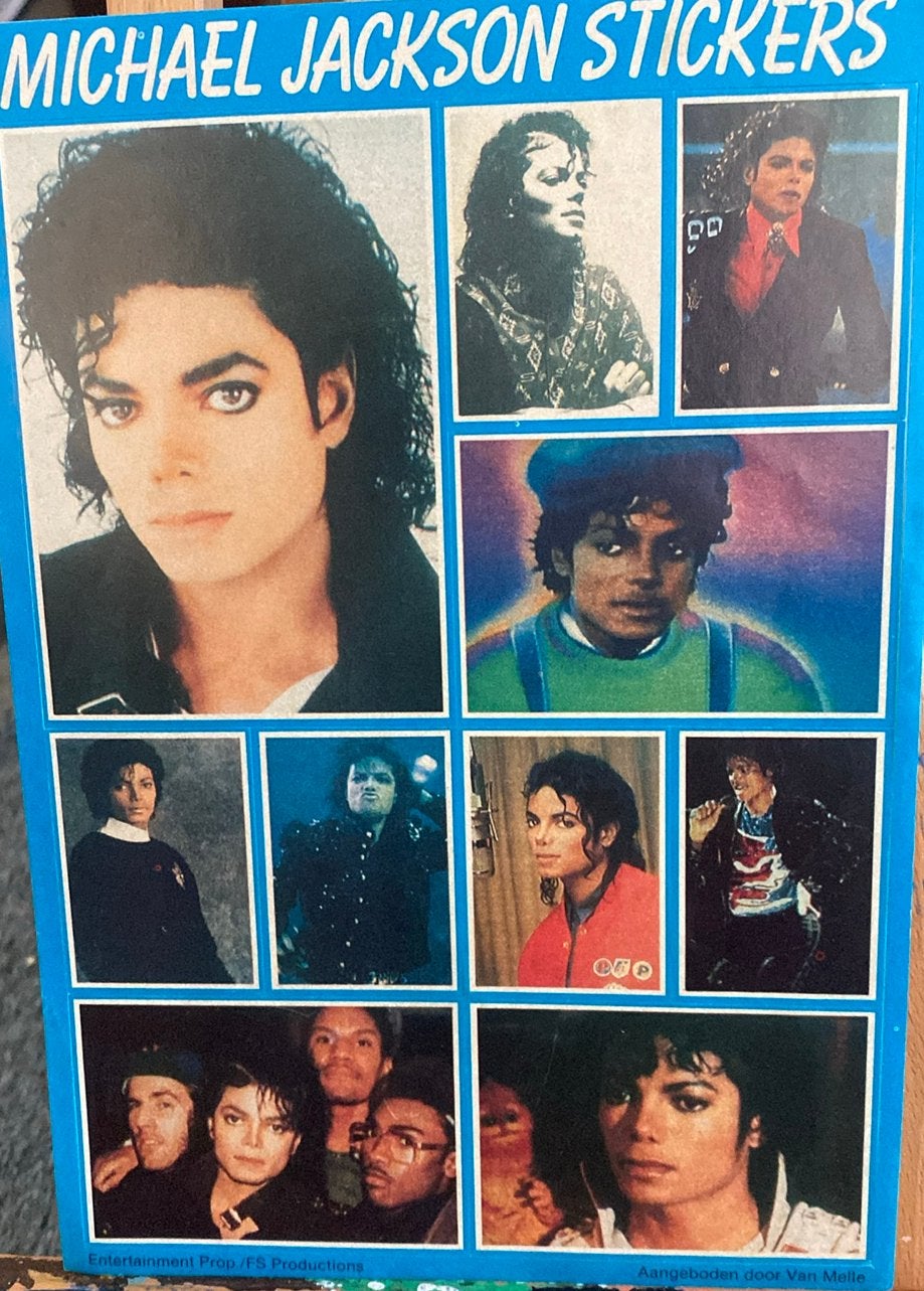 Stickervel, 10 x Michael Jackson, Verzamelen, Ophalen, Zo goed als nieuw