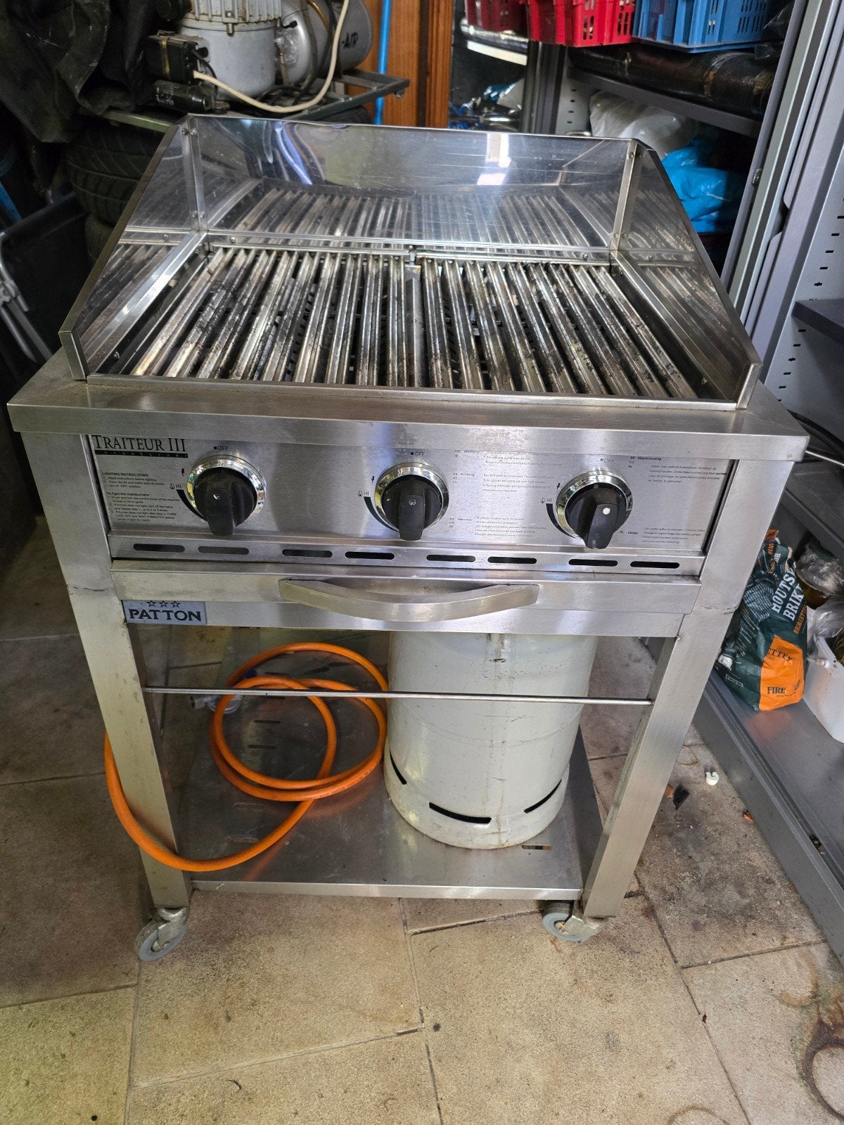 Gas BBQ + Gasfles – Patton Traiteur III, Ophalen, Gebruikt, Patton