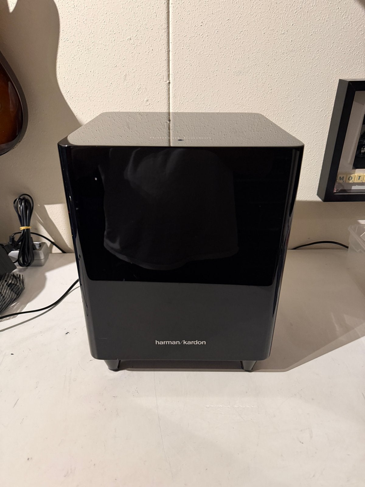 Harman Kardon HKTS210SUB/230 Subwoofer Zwart, 150 watt of meer, Gebruikt, Subwoofer, Ophalen of Verzenden