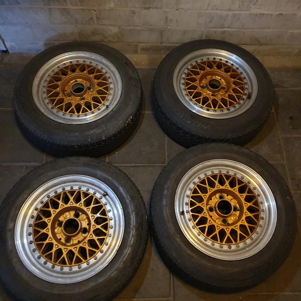 15 inch BBS RM 003 en 16 inch BBS RS764, Auto-onderdelen, Banden en Velgen, Ophalen, 16 inch, Banden en Velgen, 195 mm