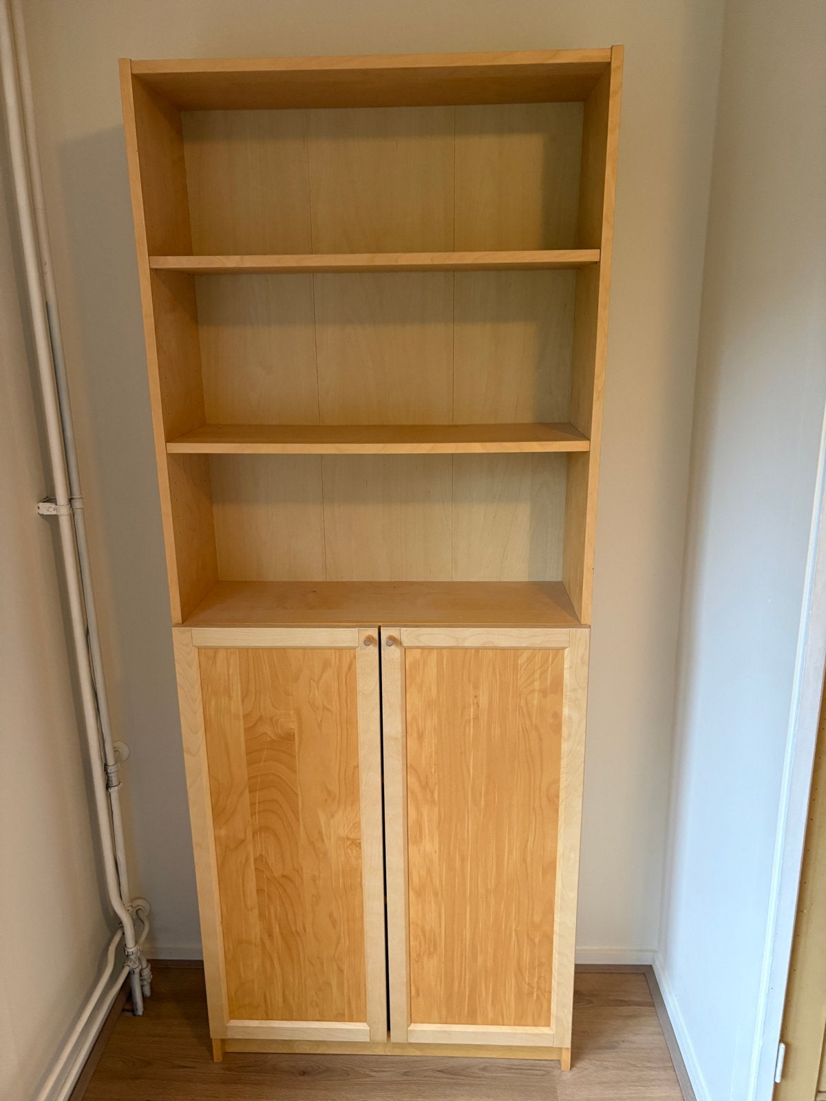 Ikea Billy boekenkast met deuren en planken, Huis en Inrichting, Ophalen, 200 cm of meer, 50 tot 100 cm, Zo goed als nieuw