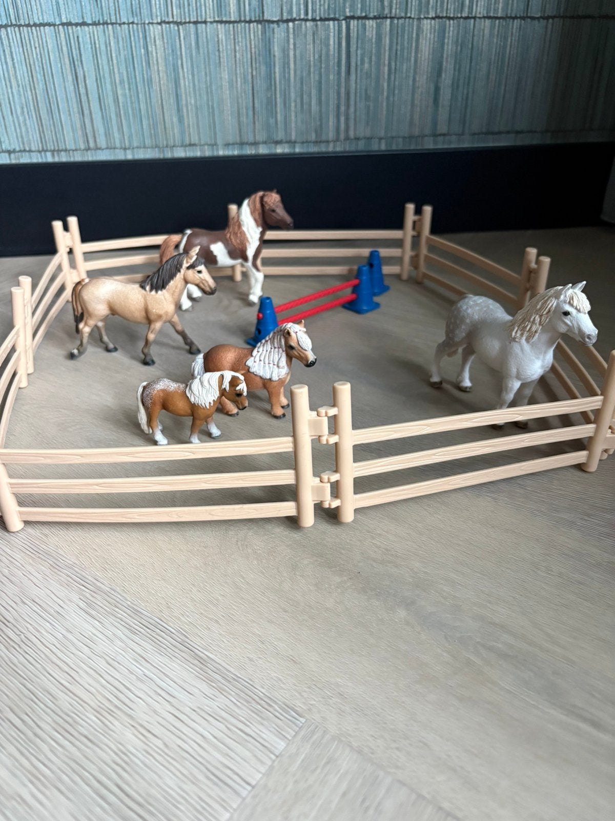 Schleich paarden shetlander set, Kinderen en Baby's, Speelgoed | Overig, Ophalen, Zo goed als nieuw, Jongen of Meisje