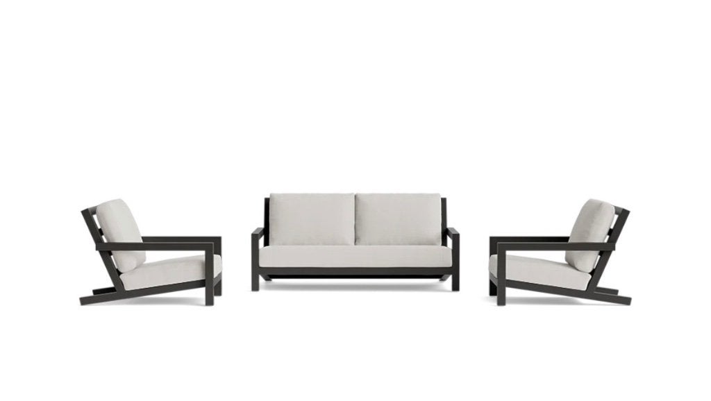 Loungeset (bank, 2 stoelen en tafel) LIFE Block