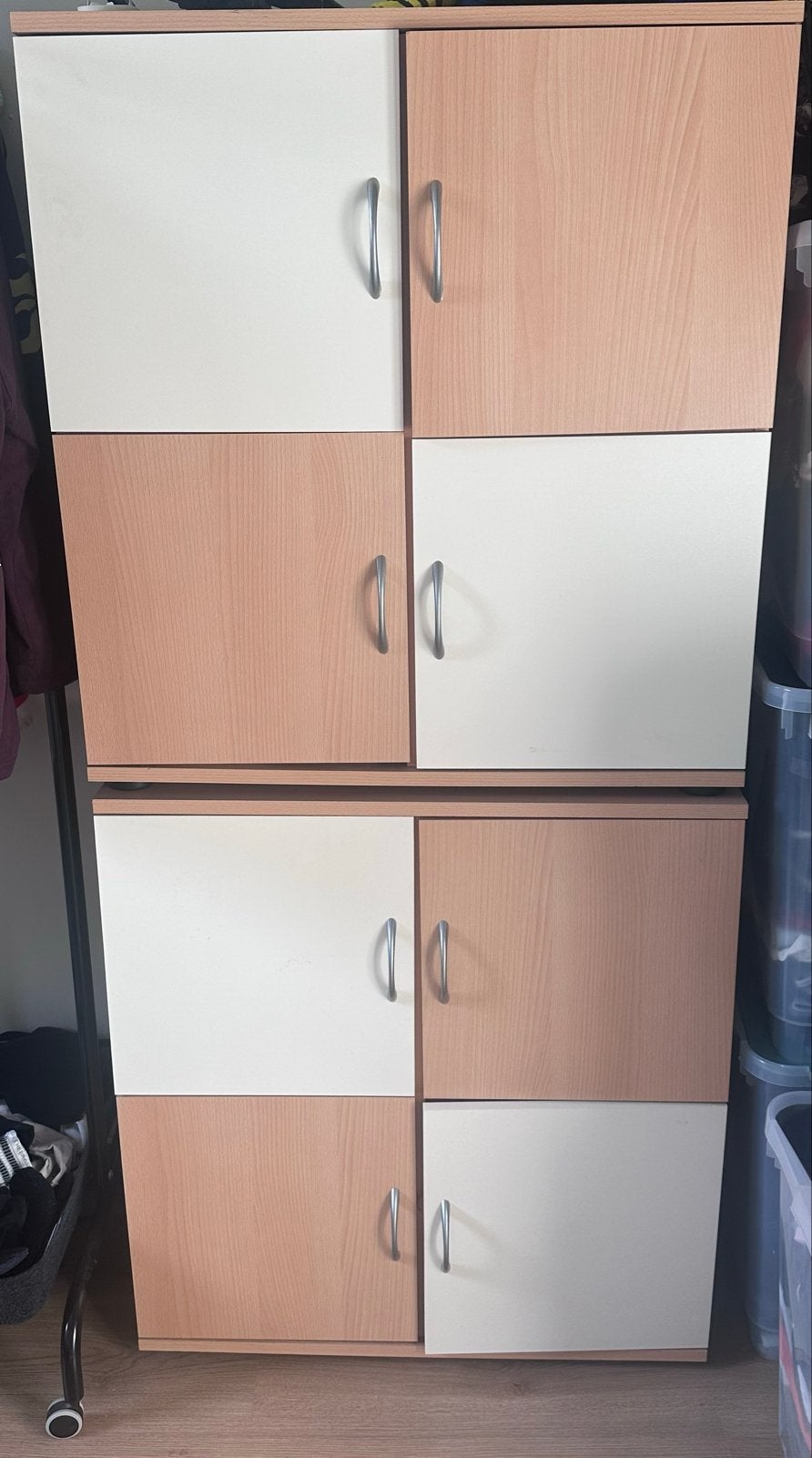 2x IKEA kastjes met 4 deurtjes, Ophalen, Gebruikt, 100 tot 150 cm, 150 tot 200 cm