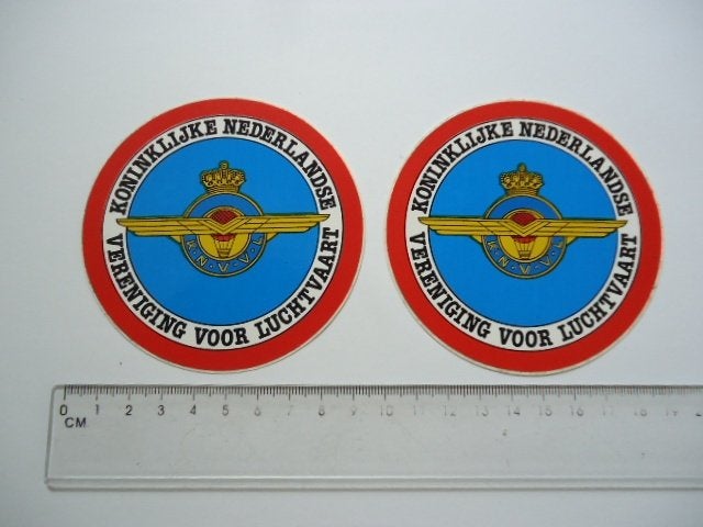 sticker oud KNVVL Luchtvaart vereniging vliegtuig club, Verzamelen, Verzenden, Zo goed als nieuw, Bedrijf of Vereniging