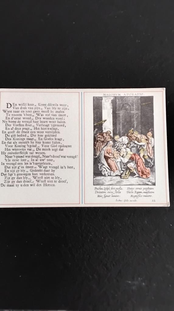 Oude Driekoningen kaart- Magorum Adoratio, Ophalen of Verzenden, 1940 tot 1960, Ongelopen