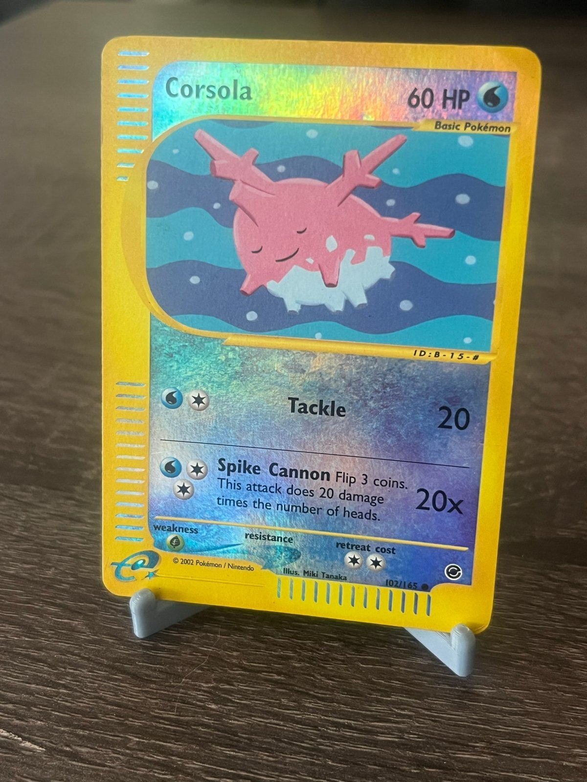 Corsola Reverse Holo (102/165) Expedition - Good, Ophalen of Verzenden, Gebruikt, Losse kaart, Foil