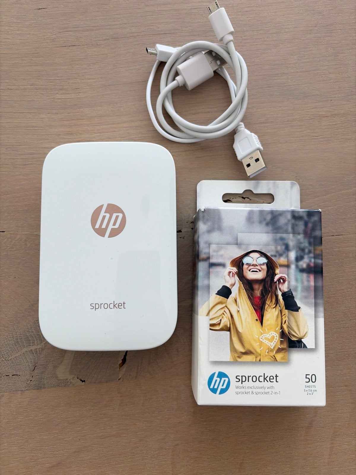 HP Sprocket Draagbare Fotoprinter met 50 vellen Zink papier, Fotoprinter, Kleur printen, Ophalen of Verzenden, Zo goed als nieuw