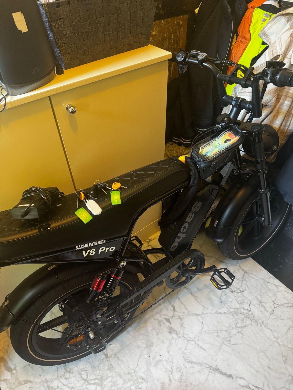 Sache Fatbike V8 Pro - Zwart, 50km/h gashendel met begrenzer, Zo goed als nieuw, 51 tot 55 cm, 50 km per accu of meer, Ophalen