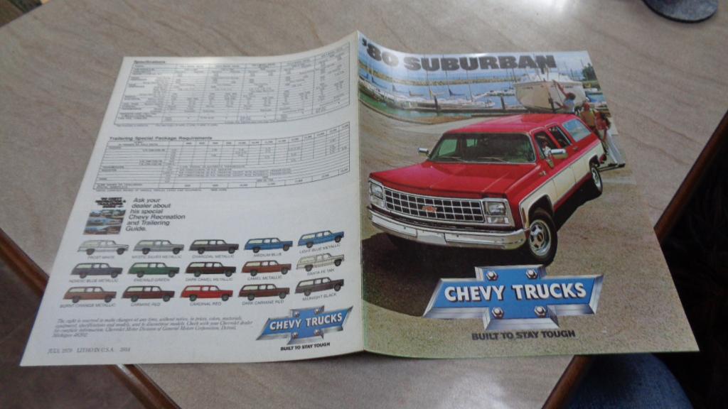 USA Folder  CHEVY  SUBURBAN    1980, Verzenden, Nieuw, Overige merken