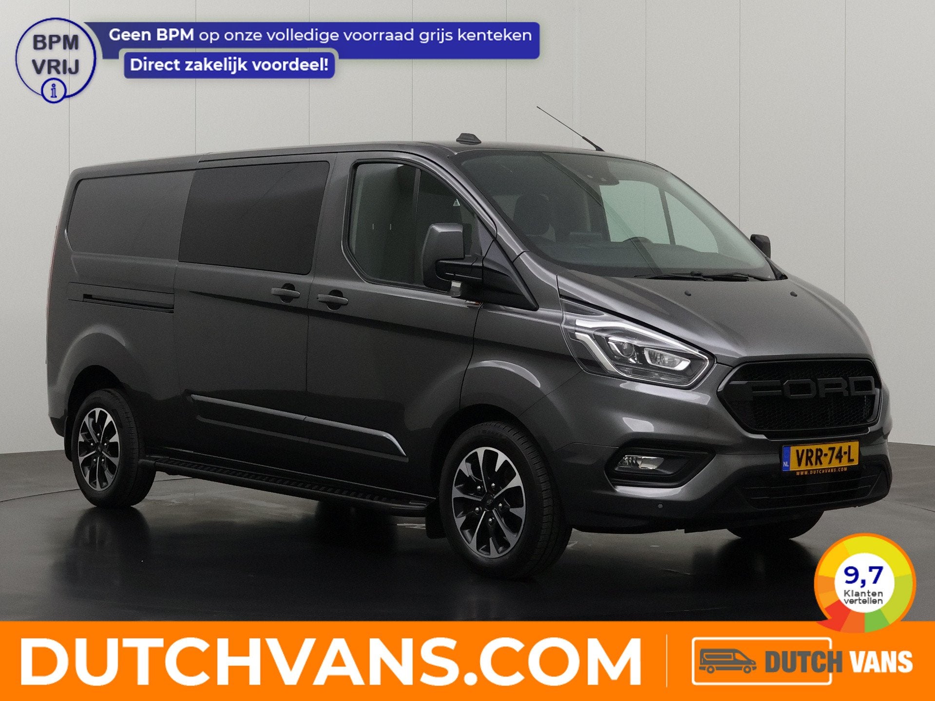 Ford Transit Custom 2.0TDCI L170PK Automaat Lang Limited Dub, Auto's, Bestelauto's, 4 cilinders, Diesel, Ford, Parkeercamera