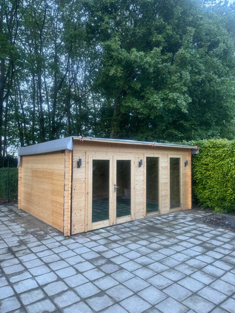 Volledig geïmpregneerd tuinhuis met losse vloer inc electra, Tuin en Terras, Tuinhuizen, Ophalen, 200 tot 400 cm, 250 tot 500 cm