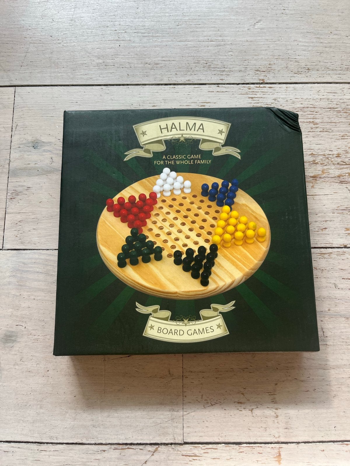Halma bordspel - Compleet, doos beschadigd, Drie of vier spelers, Ophalen, Zo goed als nieuw