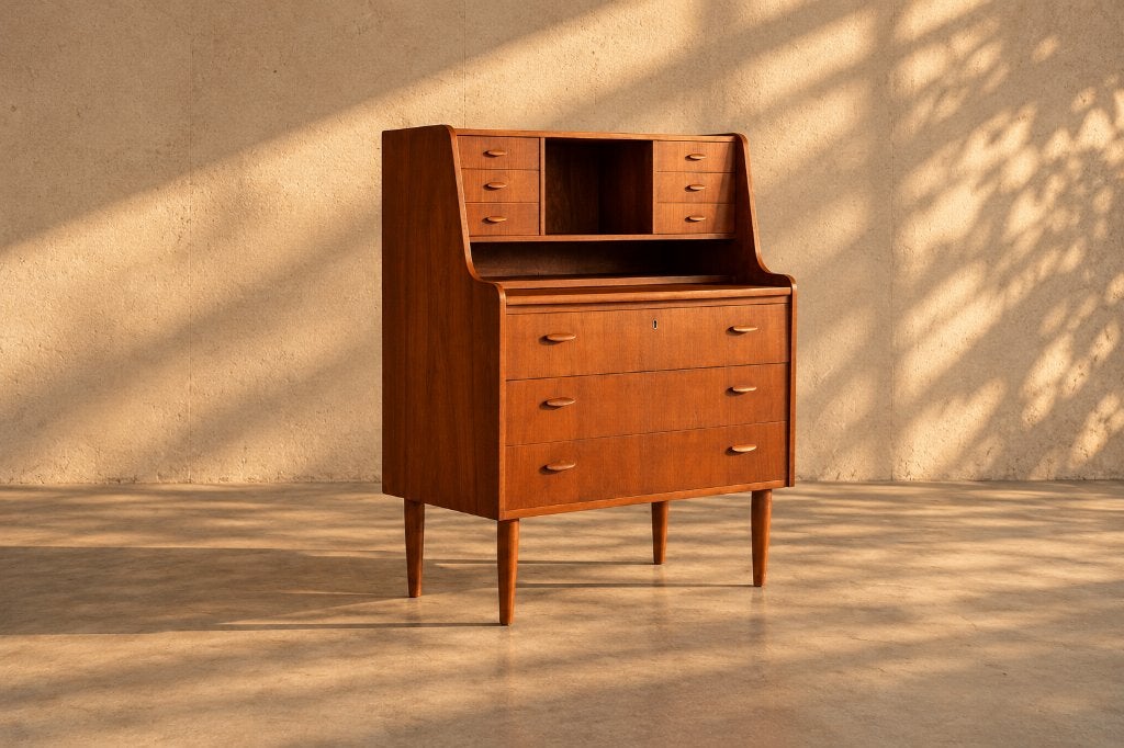 vintage secretaire | kast | jaren 60 | Deens, Gebruikt, ., Ophalen of Verzenden, .