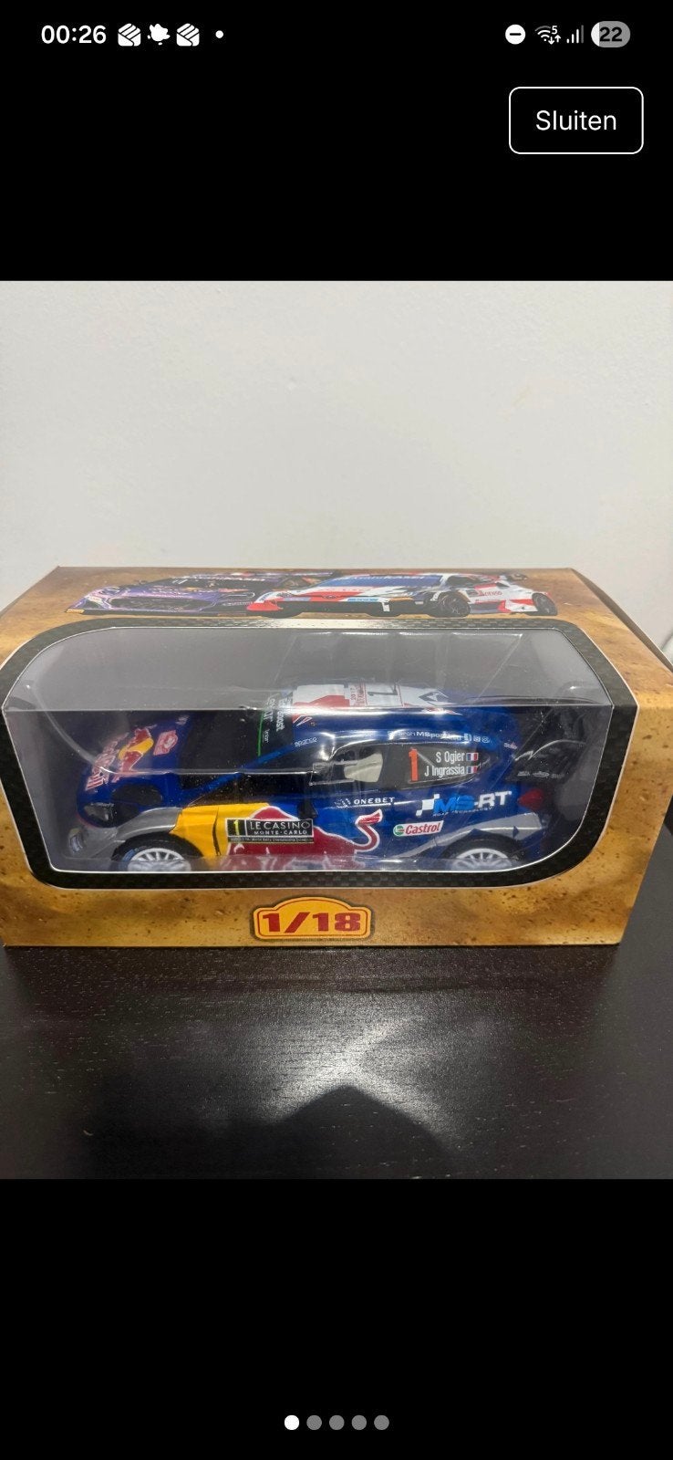 Ford Fiesta RS WRC '17 - Ogier/Ingrassia - Altaya - 1:18, Verzenden, Zo goed als nieuw, Auto, Overige merken