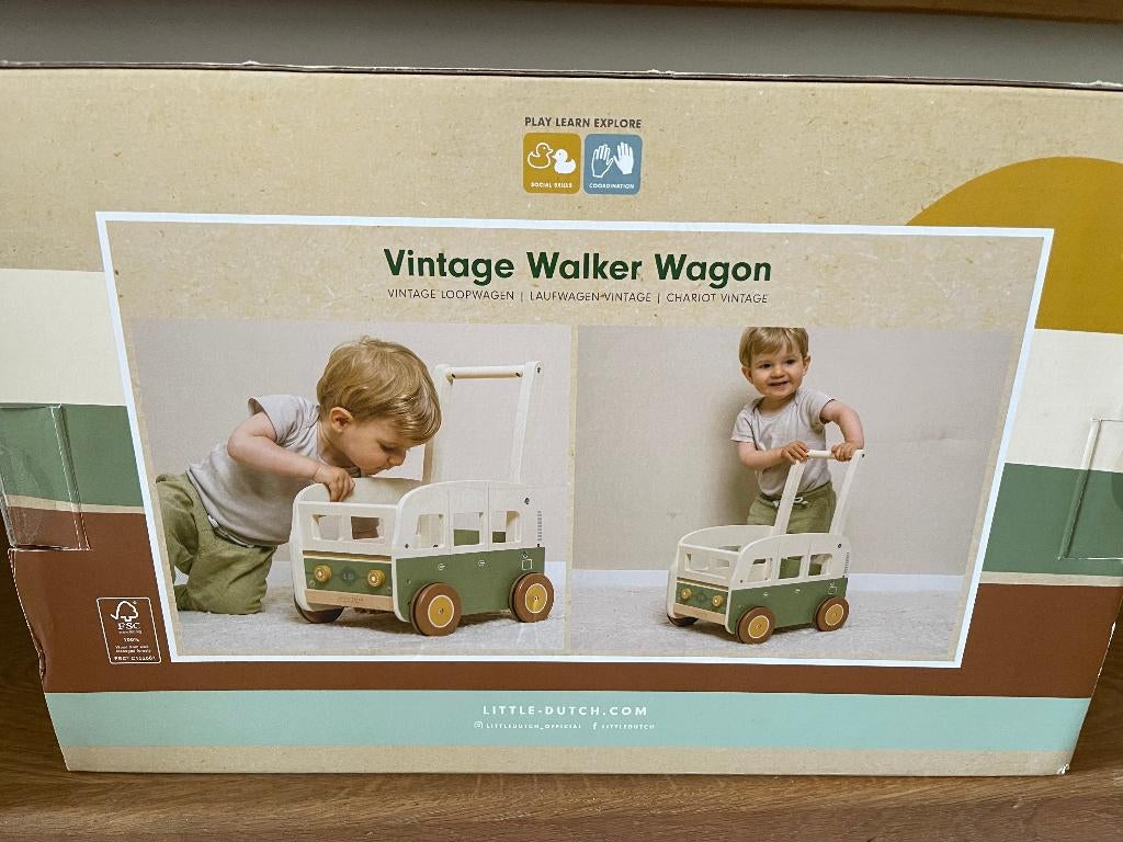 Little Dutch vintage loopwagen Nieuw in de doos, Little dutch, ., Nieuw, Ophalen of Verzenden