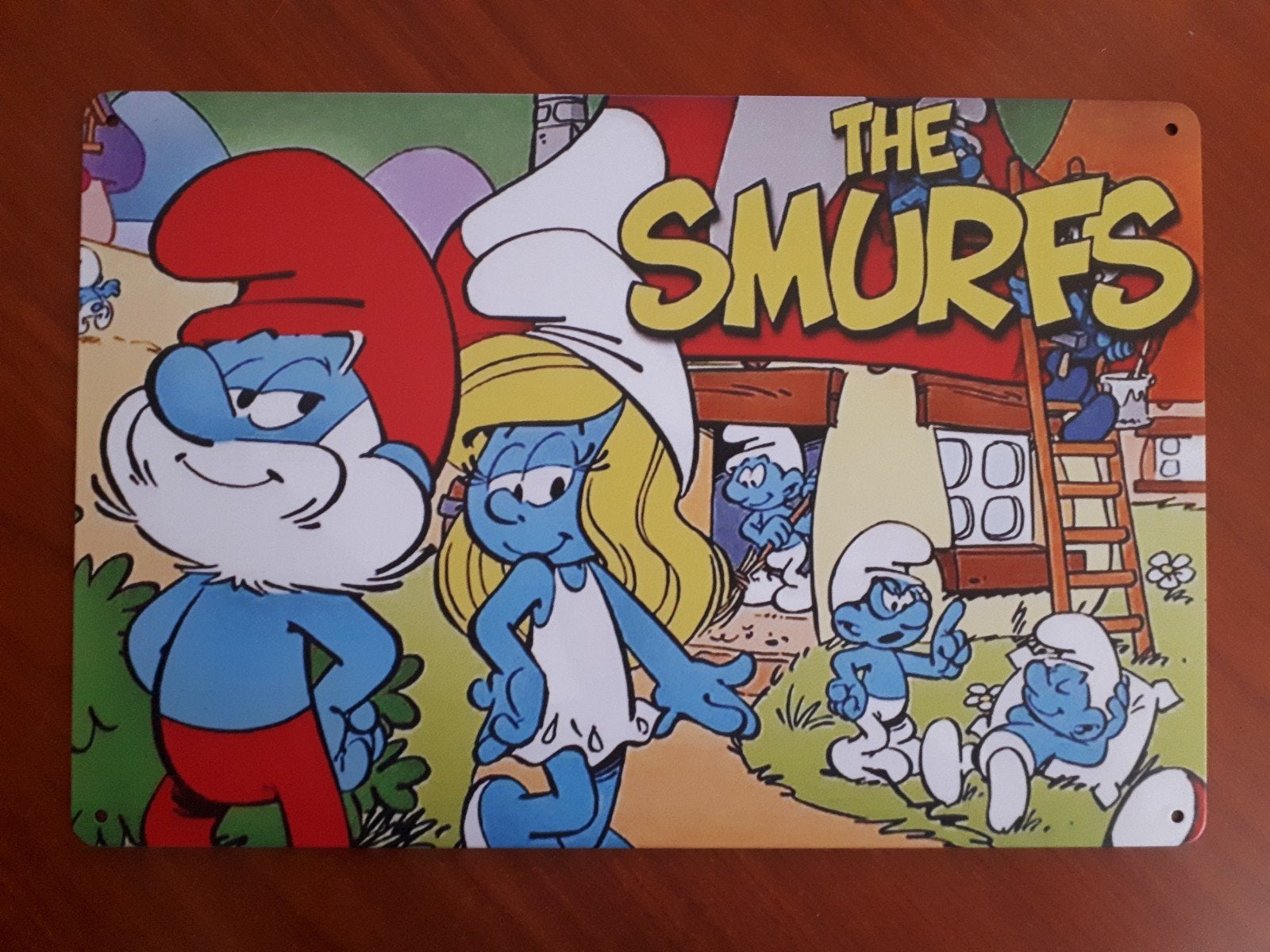 De Smurfen 20x30 cm Metalen Reclamebord, Verzenden, Nieuw, Verschillende Smurfen