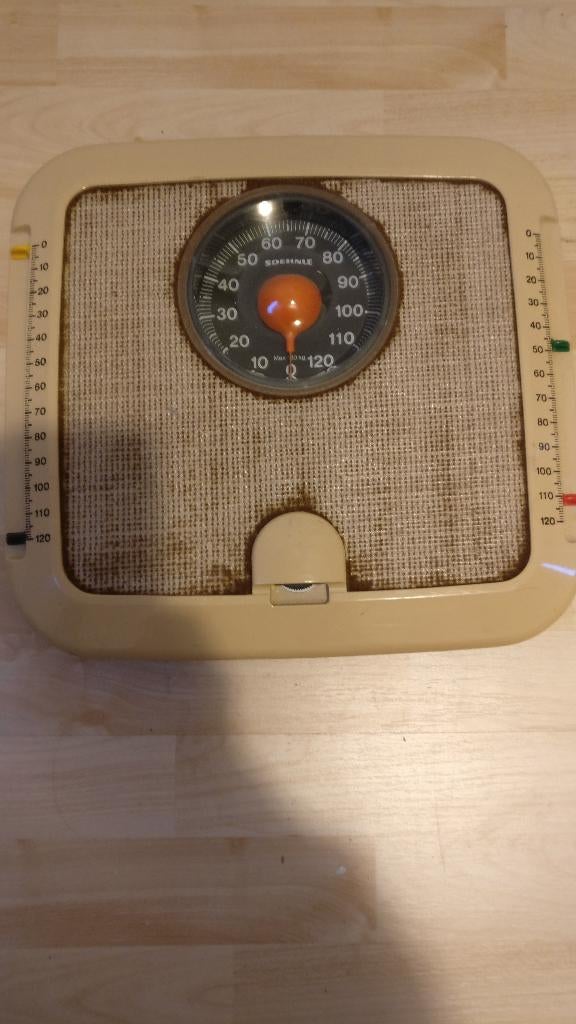 Retro weegschaal, Witgoed en Apparatuur, Weegschalen, Gebruikt, 100 kg of meer, Ophalen of Verzenden, Personenweegschaal