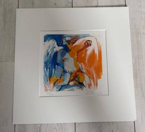 Originele Lithografie Lout Hoogland – Oranje Blauw, Ophalen