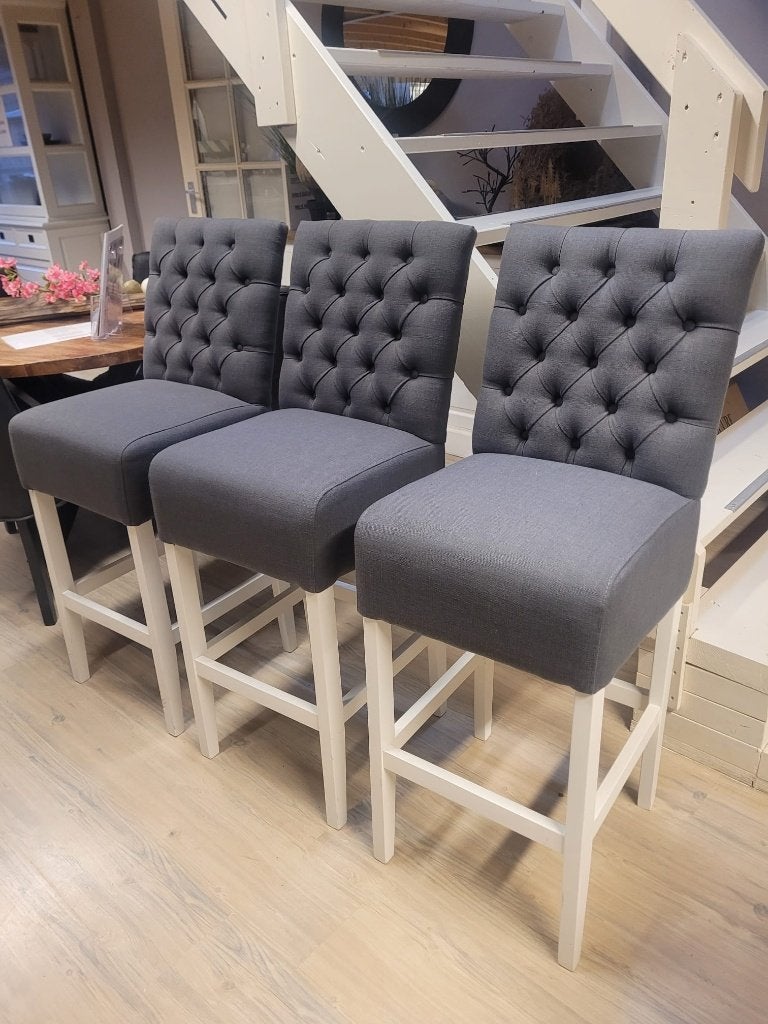 *OPRUIMING* 3 Barstoelen Gerard Antraciet €657 NU €549 (15), 3 krukken, Ophalen of Verzenden, Nieuw, 60 tot 90 cm