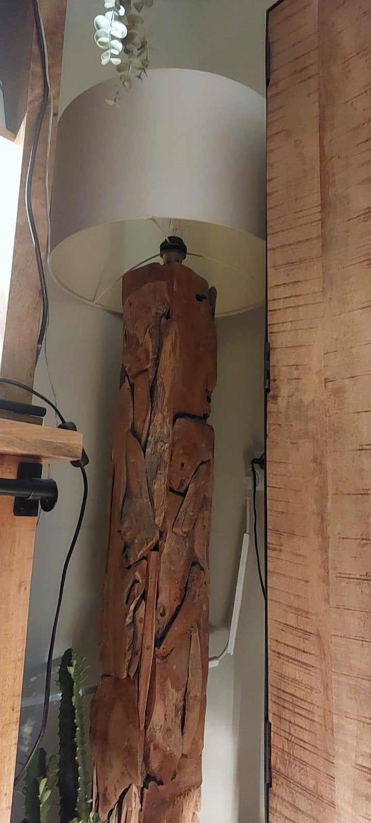 houten vloerlamp, Ophalen