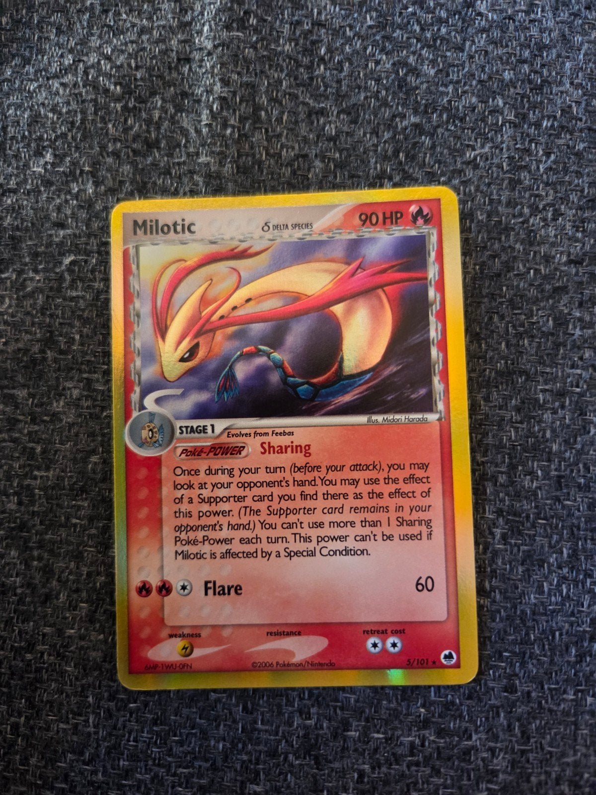 Milotic Delta Species Pokémon kaart, Ophalen of Verzenden, Gebruikt, Losse kaart