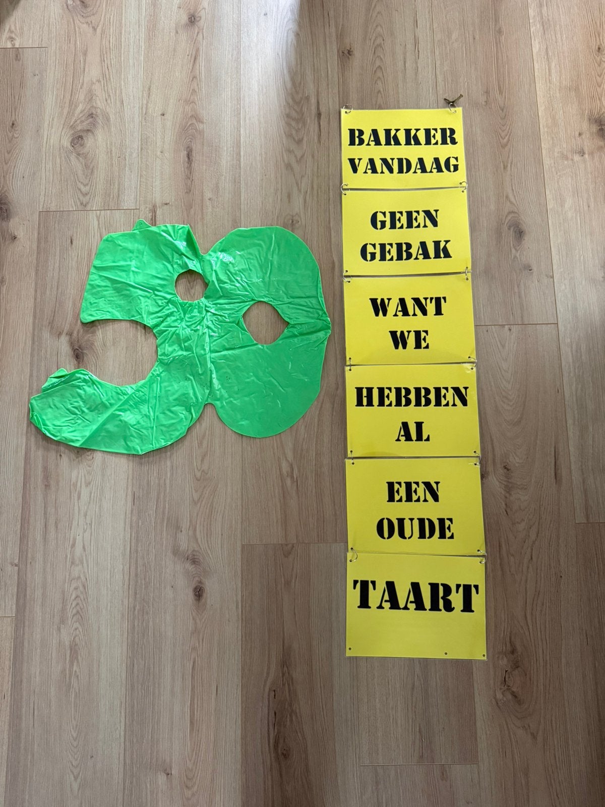 Sarah versiering: Opblaasgetal 50 en leus om op te hangen., Ophalen of Verzenden, Zo goed als nieuw, Versiering, Abraham of Sarah