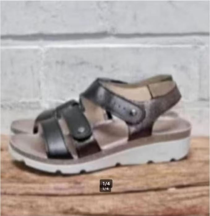 Papaya - Prachtige leren sandalen maat 36 - Nieuw, Kleding | Dames, Zwart, Nieuw, Papaya, X