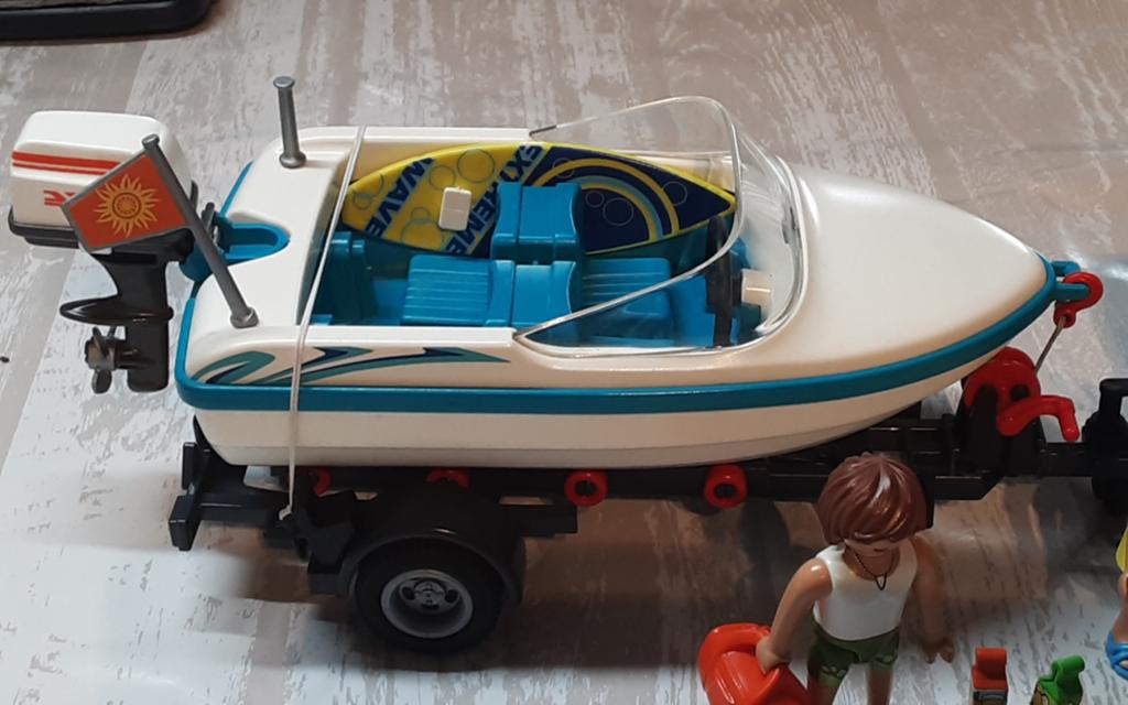 6864 pick-up auto met bootje, Ophalen of Verzenden, Zo goed als nieuw, Complete set