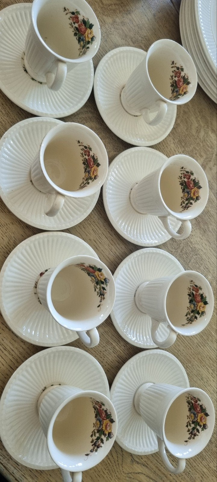 Wedgwood "Conway" theekopjes en schotels - 8 stuks, Antiek en Kunst, Ophalen