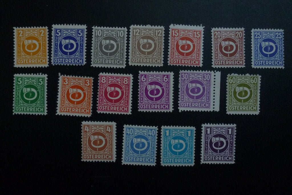 Oostenrijk (nr 697 - 703). 1945 Posthoorn, Verzenden