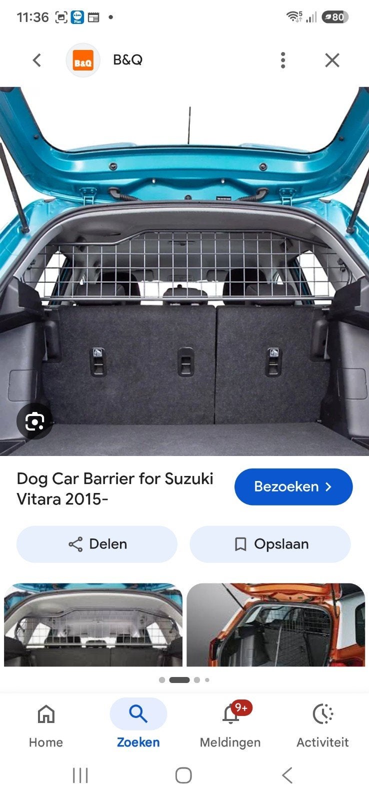 Hondenrek en kofferbakschaal voor Suzuki Vitara (2015-heden), Ophalen of Verzenden, Gebruikt, Suzuki